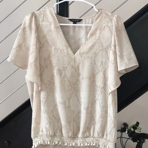 SALE! snakeskin V-neck blouse Banana Republic